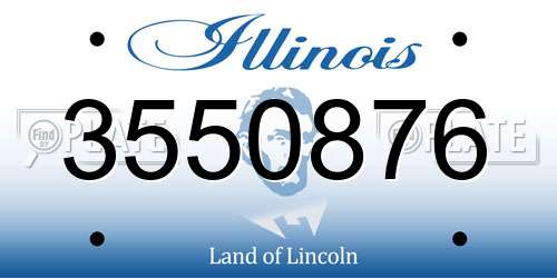 3550876 Illinois License Plate