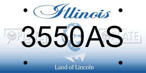 3550AS Illinois License Plate