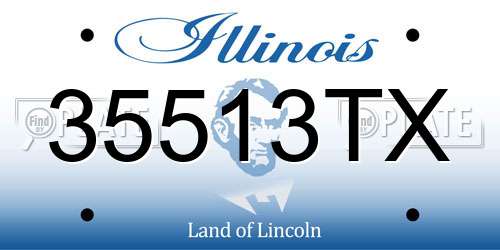 35513TX Illinois License Plate