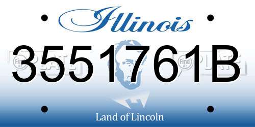 3551761B Illinois License Plate