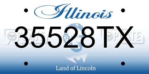 35528TX Illinois License Plate