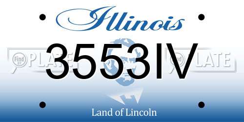 3553IV Illinois License Plate