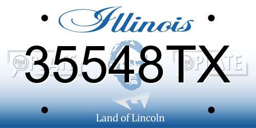 35548TX Illinois License Plate