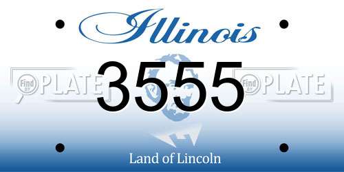 3555 Illinois License Plate
