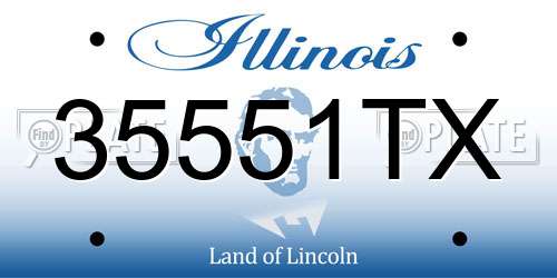 35551TX Illinois License Plate