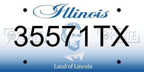 35571TX Illinois License Plate