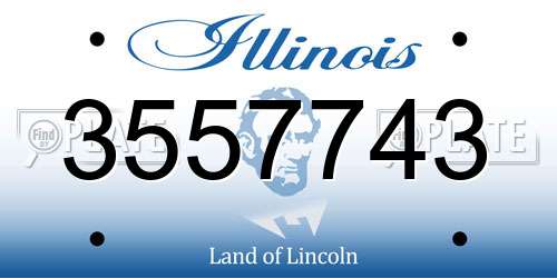 3557743 Illinois License Plate