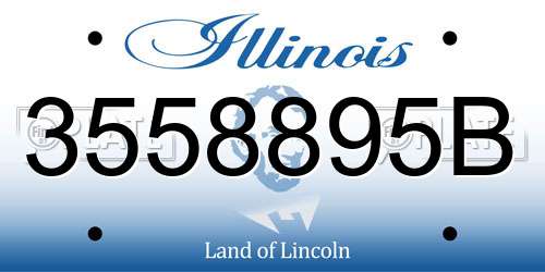 3558895B Illinois License Plate