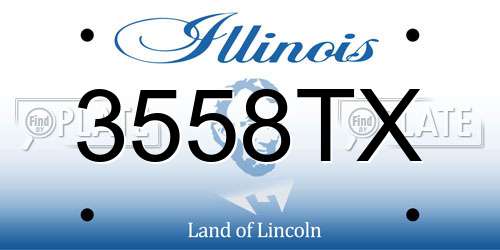 3558TX Illinois License Plate
