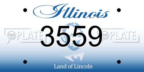 3559 Illinois License Plate