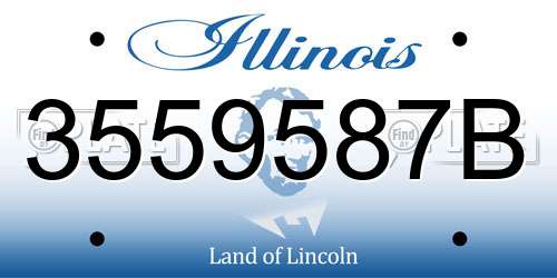 3559587B Illinois License Plate