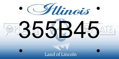 355B45 Illinois License Plate