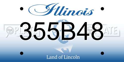 355B48 Illinois License Plate