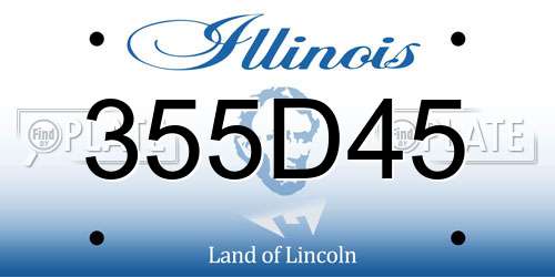 355D45 Illinois License Plate