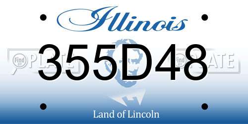 355D48 Illinois License Plate