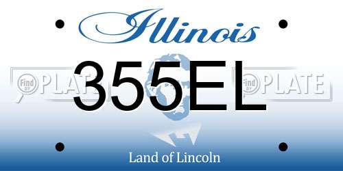 355EL Illinois License Plate