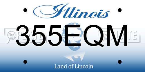 355EQM Illinois License Plate