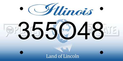 355O48 Illinois License Plate