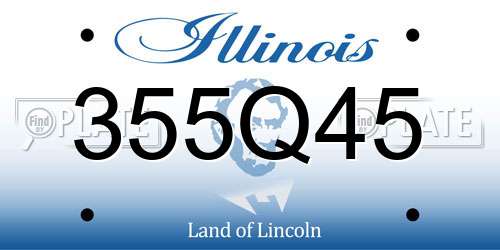355Q45 Illinois License Plate