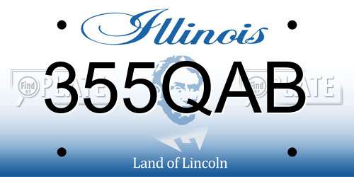 355QAB Illinois License Plate