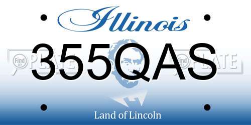 355QAS Illinois License Plate