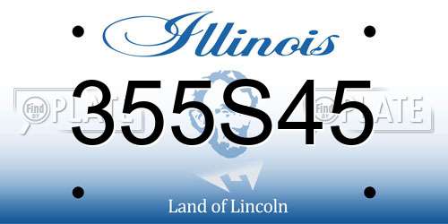 355S45 Illinois License Plate