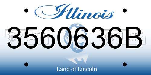 3560636B Illinois License Plate