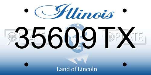 35609TX Illinois License Plate