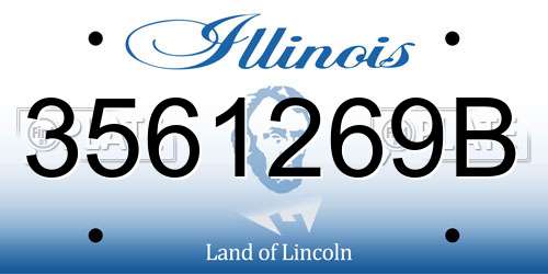 3561269B Illinois License Plate