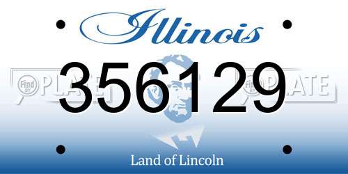 356129 Illinois License Plate