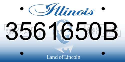 3561650B Illinois License Plate