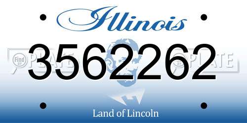 3562262 Illinois License Plate