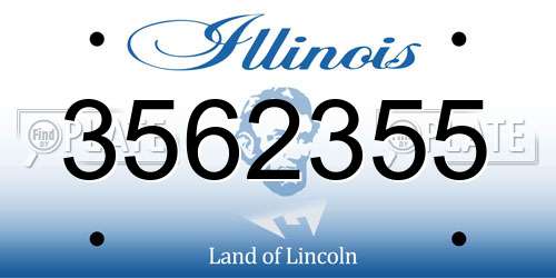 3562355 Illinois License Plate