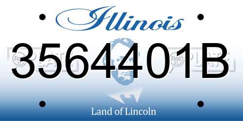 3564401B Illinois License Plate