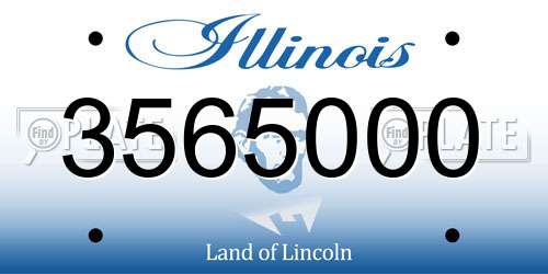 3565000 Illinois License Plate