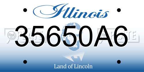 35650A6 Illinois License Plate