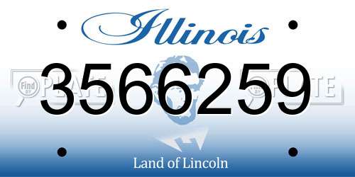 3566259 Illinois License Plate