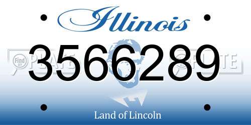3566289 Illinois License Plate