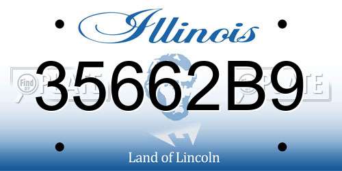 35662B9 Illinois License Plate