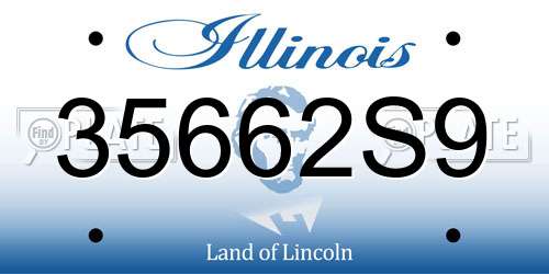 35662S9 Illinois License Plate