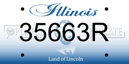 35663R Illinois License Plate