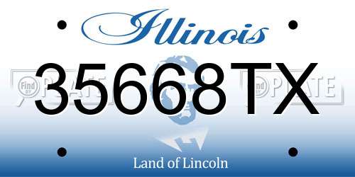 35668TX Illinois License Plate