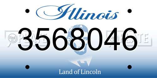 3568046 Illinois License Plate