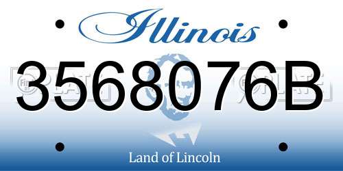 3568076B Illinois License Plate
