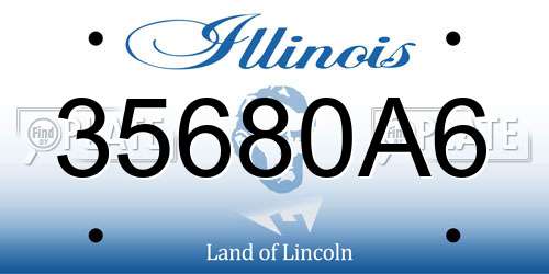 35680A6 Illinois License Plate