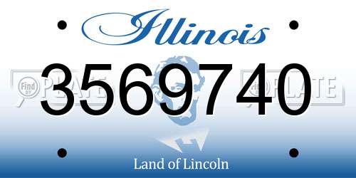3569740 Illinois License Plate