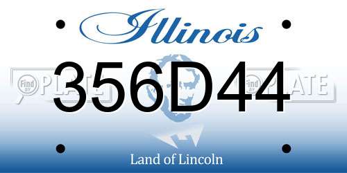 356D44 Illinois License Plate