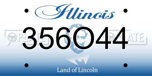 356O44 Illinois License Plate