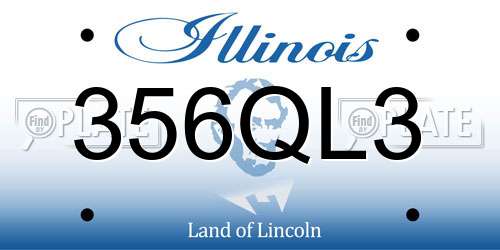 356QL3 Illinois License Plate