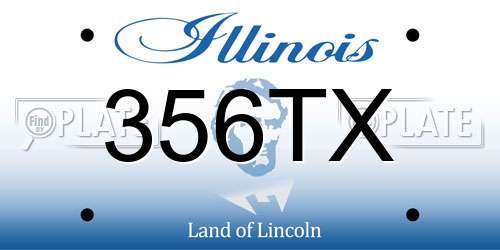 356TX Illinois License Plate
